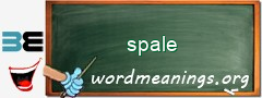 WordMeaning blackboard for spale
